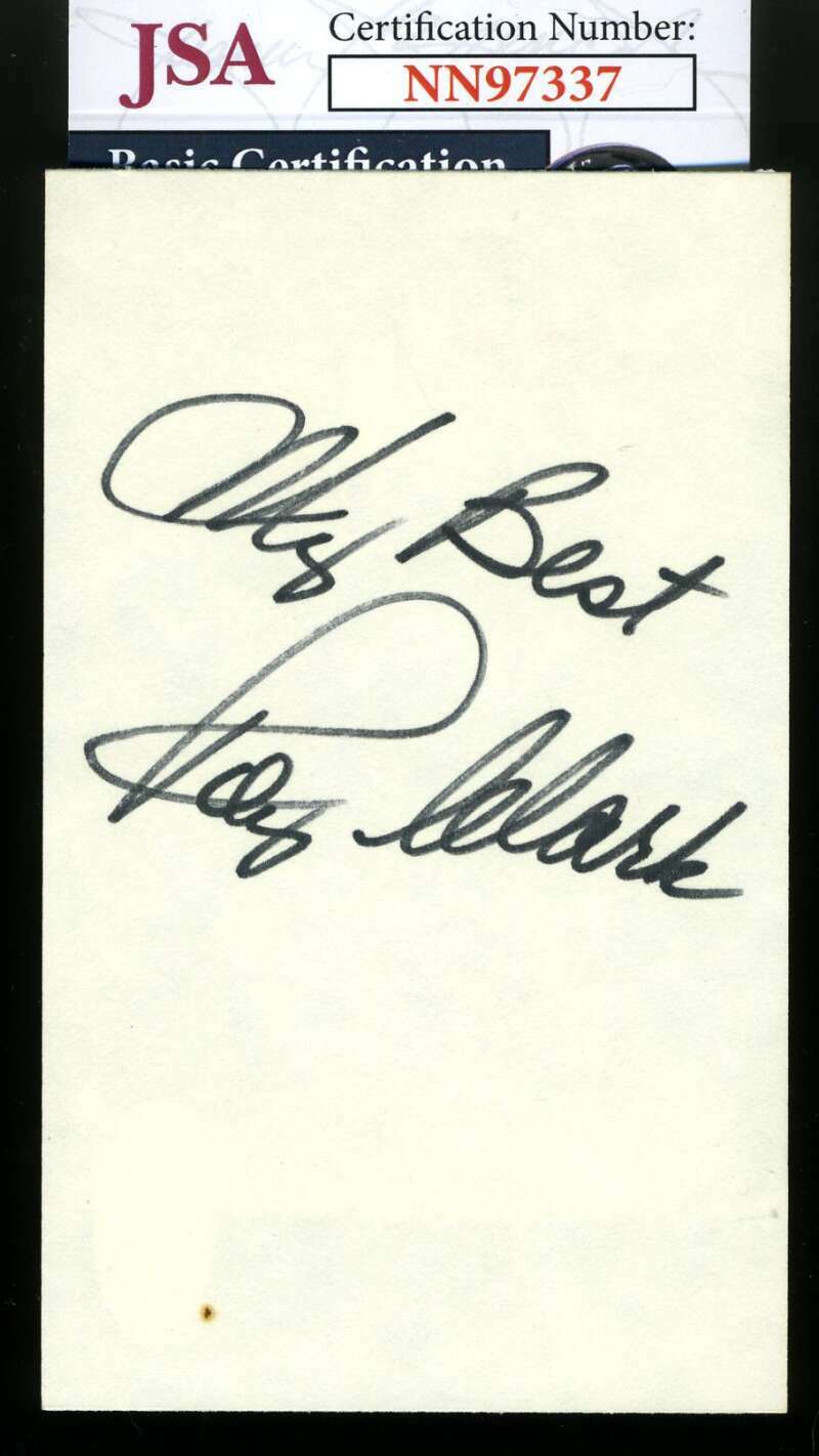 Roy Clark JSA Coa Signed 3×5 Index Card Autograph