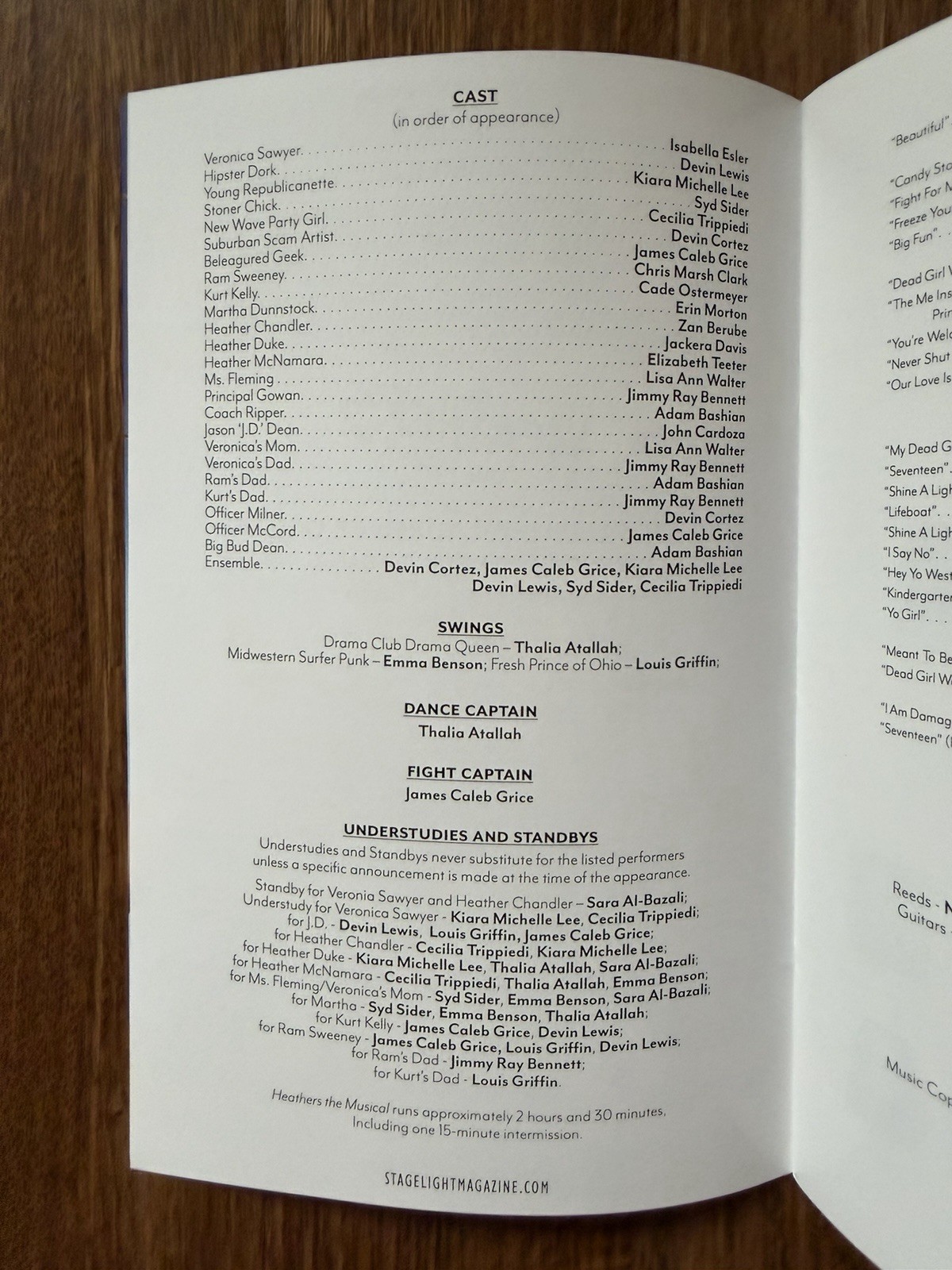 Heathers Off Broadway Program Playbill Pride John Cardoza Isabella Esler