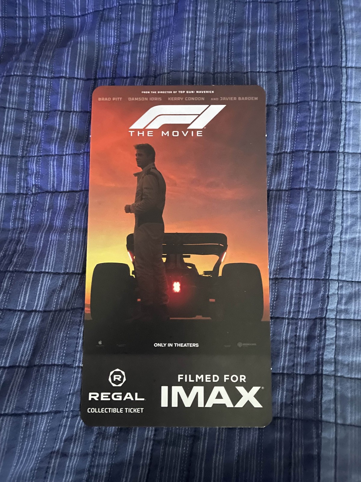 F1: The Movie IMAX Collectible Card Movie Ticket Regal Limited Edition PROMO