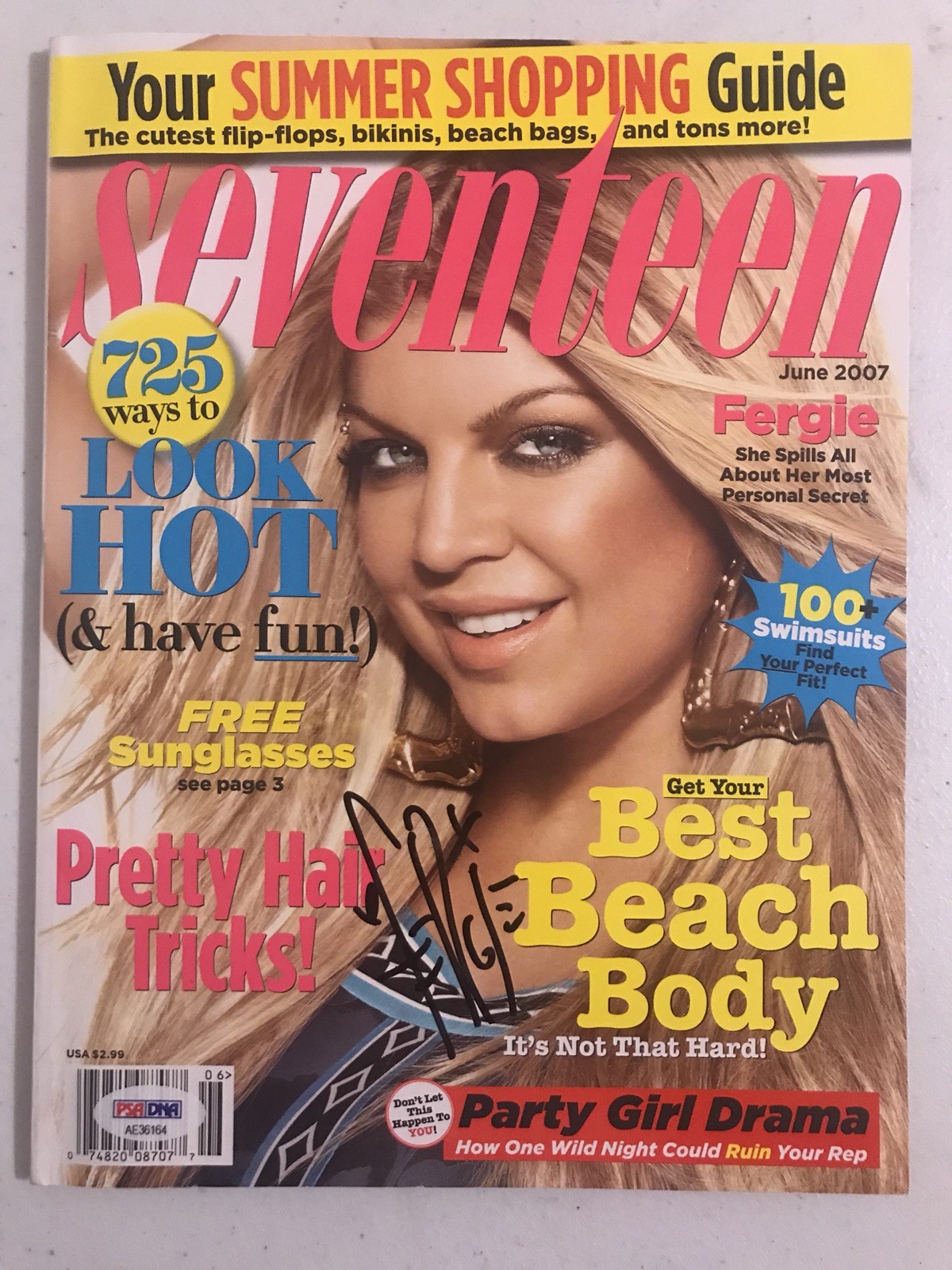 Fergie Signed Autographed Black Eyed Peas Seventeen Magazine Josh Coa