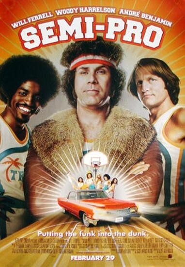 SEMI-PRO MOVIE POSTER 1 Sided ORIGINAL FINAL Heavy Stock FOIL 27×40 WILL FERRELL