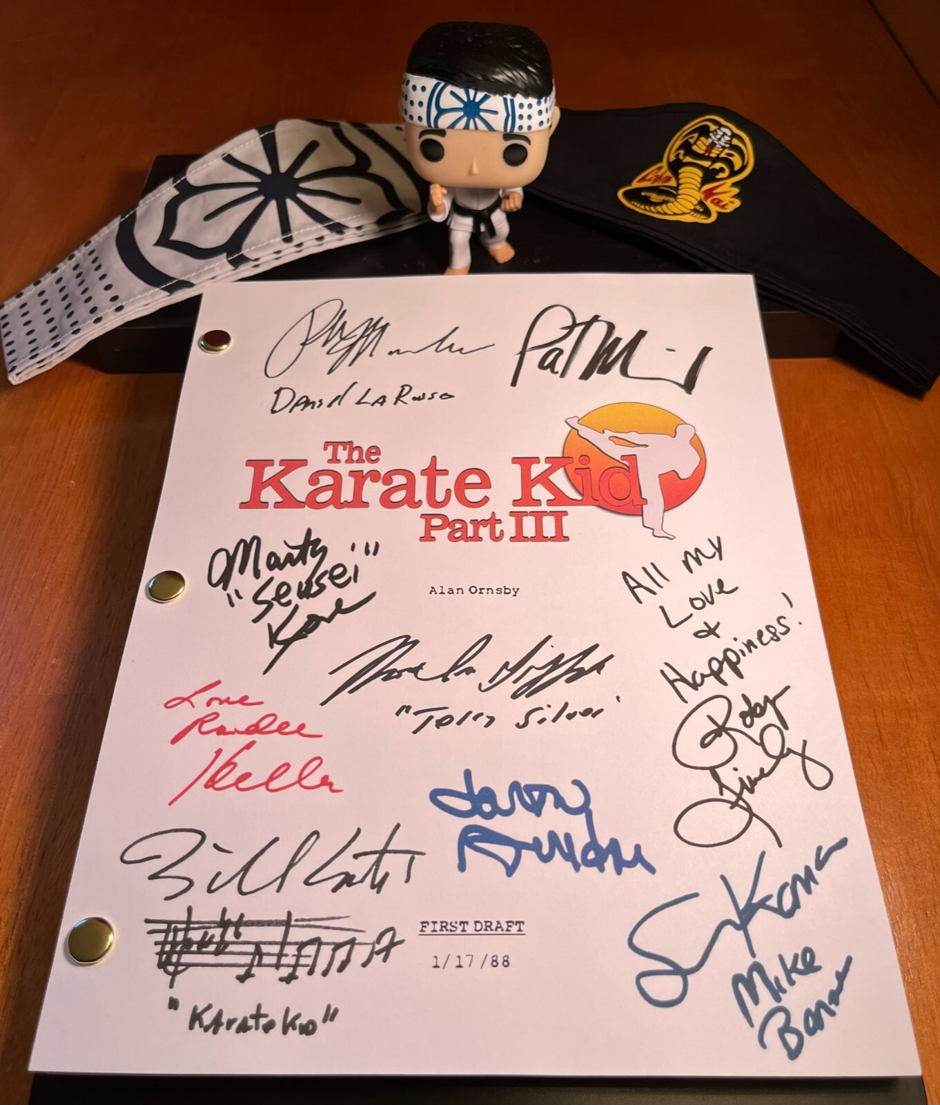 The Karate Kid Part III Script Cast-Signed – Autograph Reprints – 115 Pages