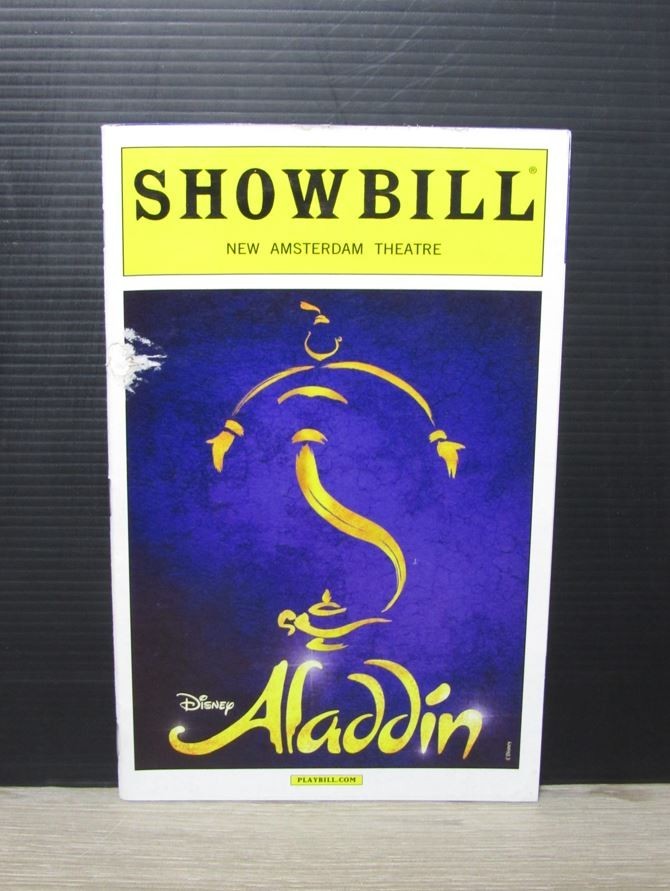 Showbill Aladdin Musical Program – Broadway 2014 – Signed
