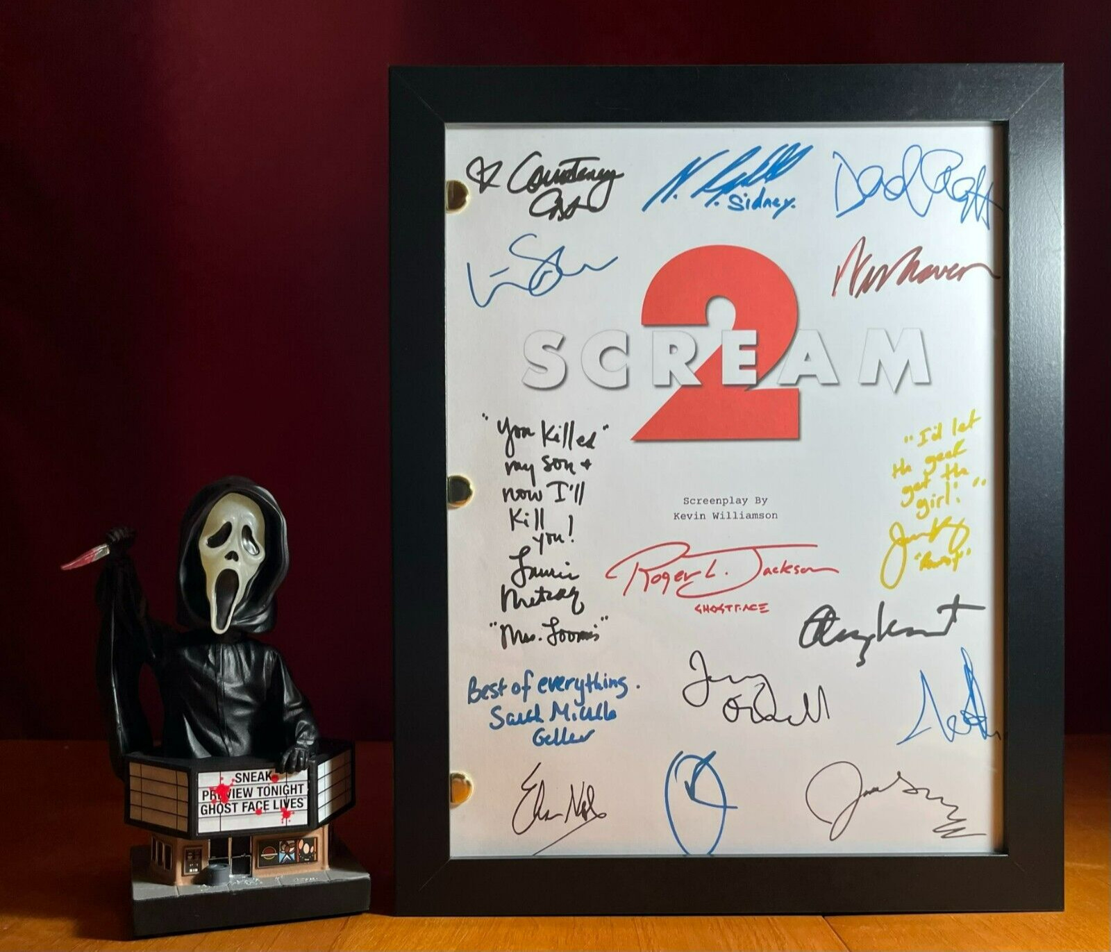 Scream 2 Script Signed- Autograph Reprints- 118 Pages- Ghost Face
