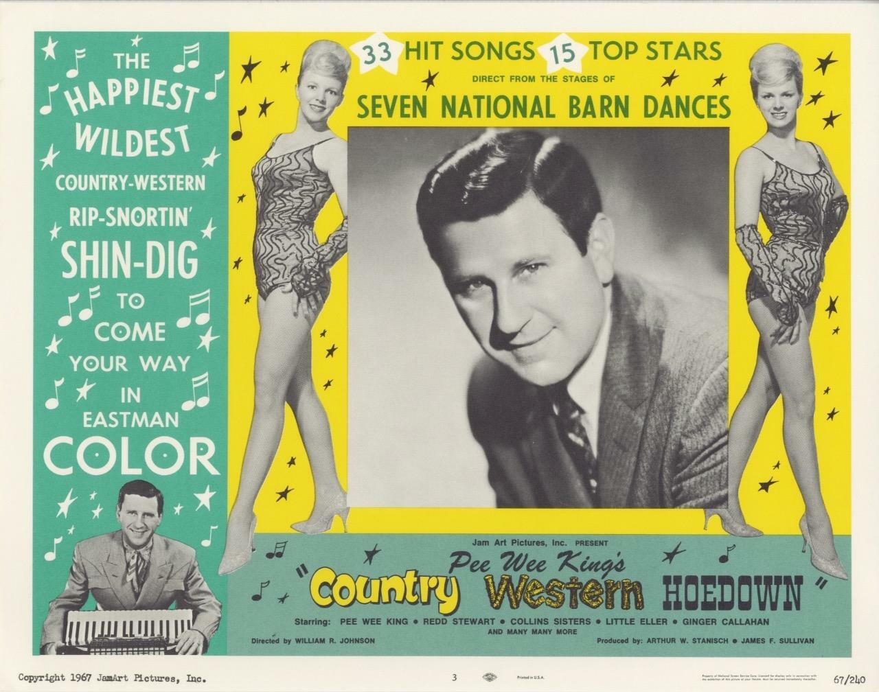 “PEE WEE KING’S COUNTRY WESTERN HOEDOWN”-ORIGINAL LOBBY CARD-#3-PORTRAIT