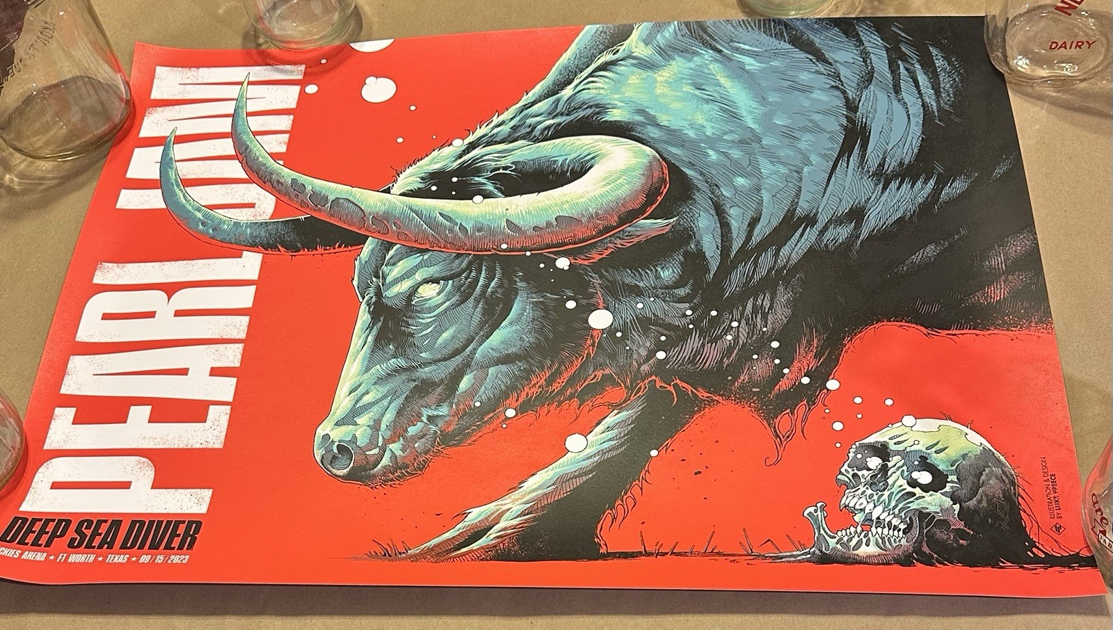 Pearl Jam 2023 Fort Worth TX Poster 9/15 N2 Luke Preece Mint! Eddie Vedder
