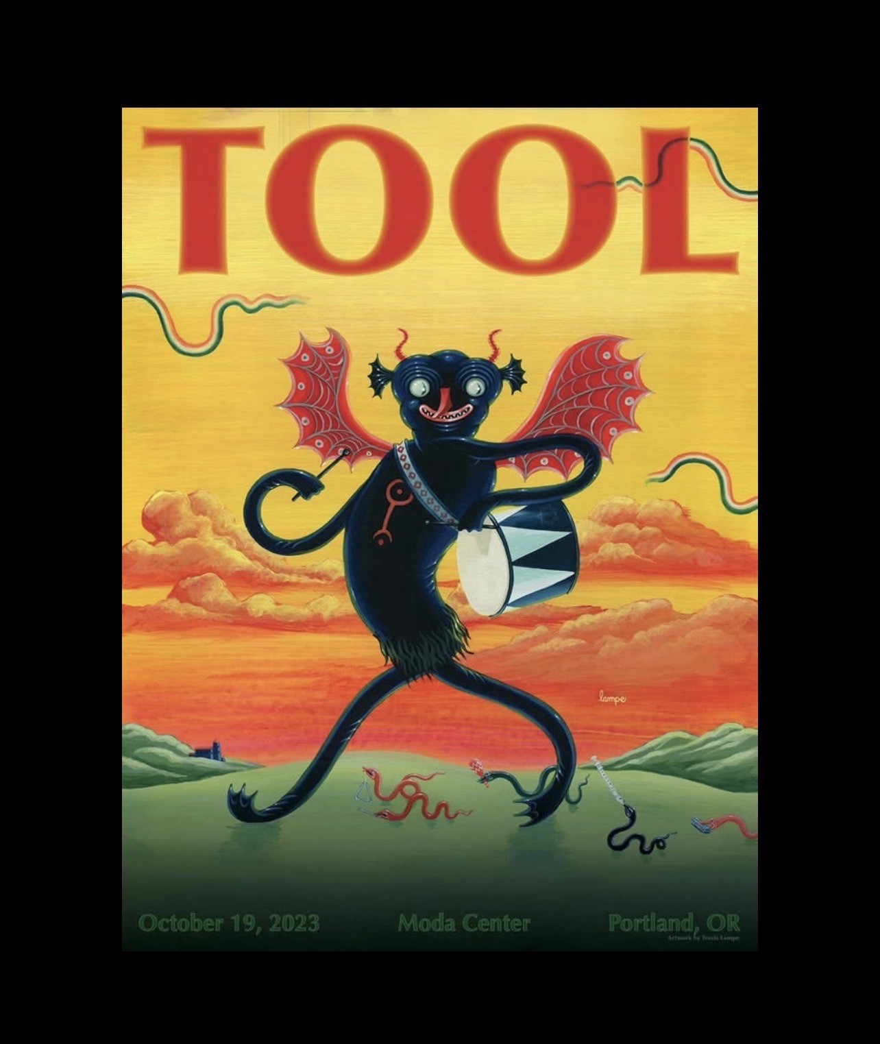 Tool Band Poster Moda Center October 19 2023 Portland Oregon 609/750