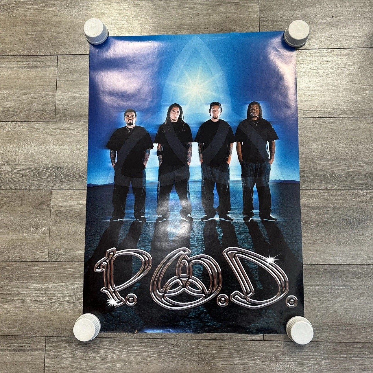 Vintage POD Satellite Band Poster Y2K Promo 24×33.5 Rap Metal Rock 00s