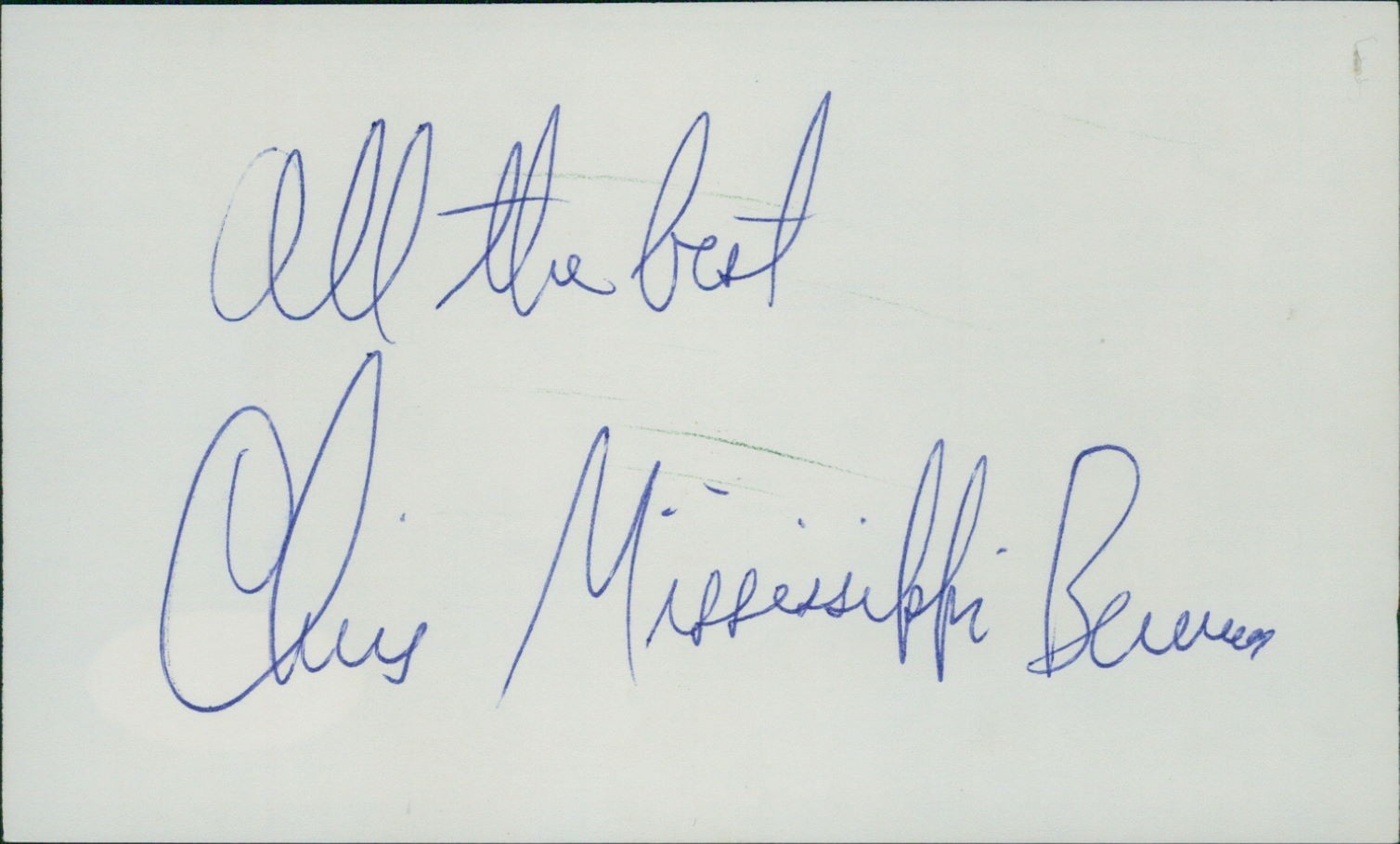Chris Berman ESPN Sportscaster Signed 3×5 Index Card JSA Authenticated