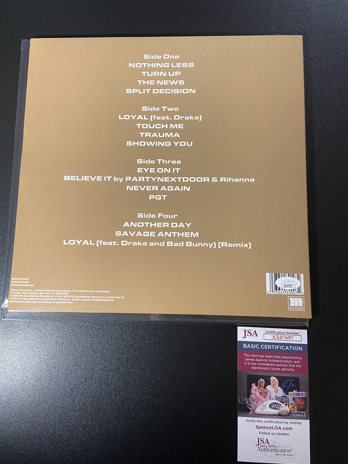PARTYNEXTDOOR signed vinyl PARTYMOBILE Album Autograph Music Rap Rare JSA COA
