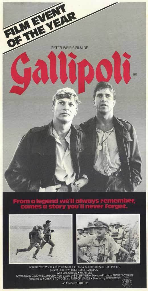 GALLIPOLI Movie POSTER 11×17 C Mel Gibson Mark Lee Bill Kerr David Argue Tim