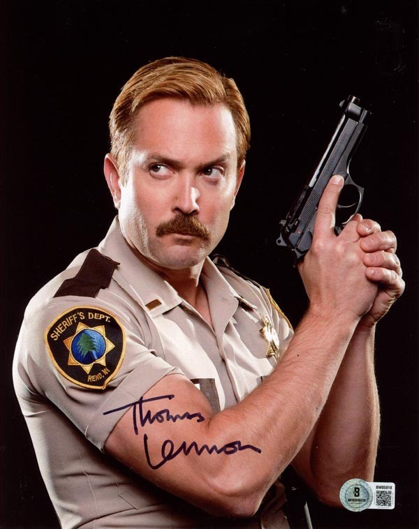 THOMAS LENNON SIGNED AUTOGRAPHED 8×10 PHOTO JIM DANGLE RENO 911! BECKETT BAS