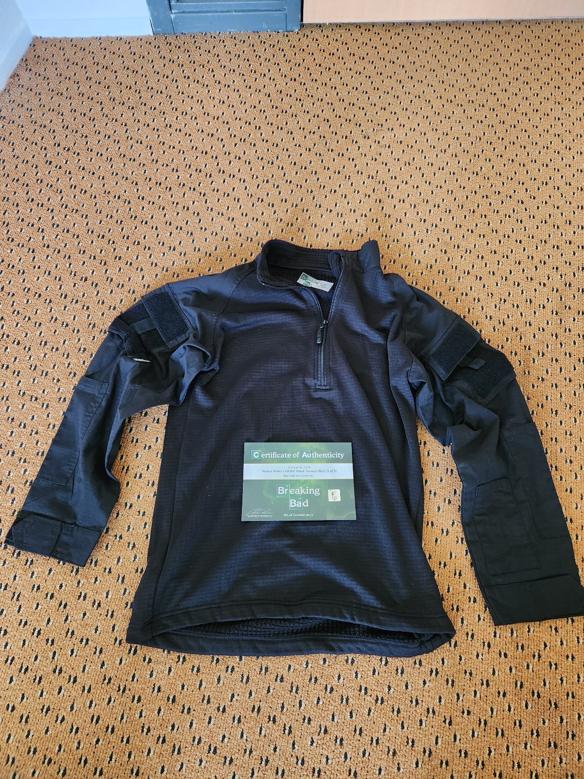 Breaking Bad Original Screen Used Walter White Black Tactical Shirt Movie Prop