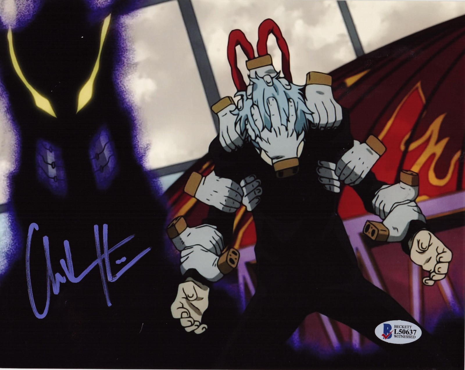 Chuck Huber signed autographed 8×10 Photo My Hero Academia Kurogiri Beckett