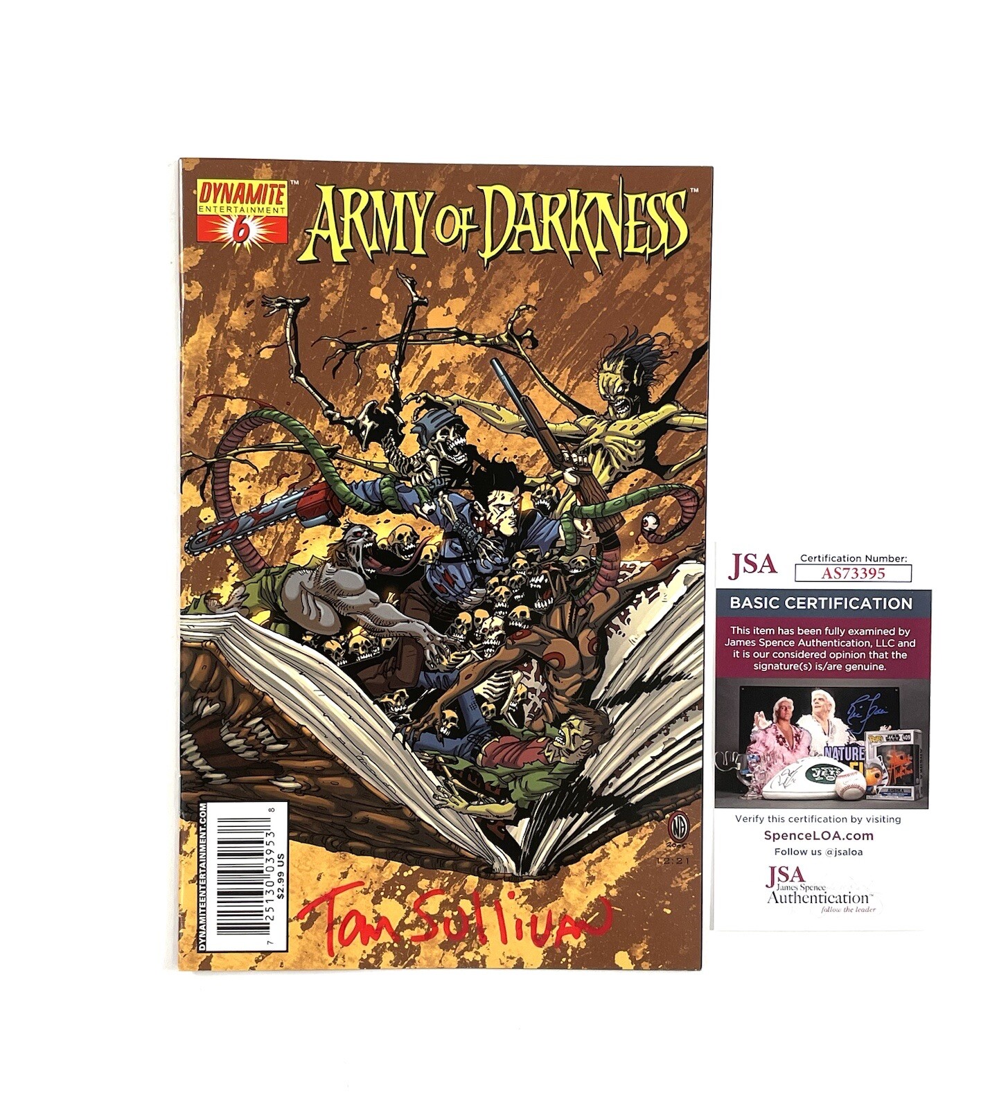 Tom Sullivan Signed Army Of Darkness Comic Book Evil Dead Necronomicon Creator