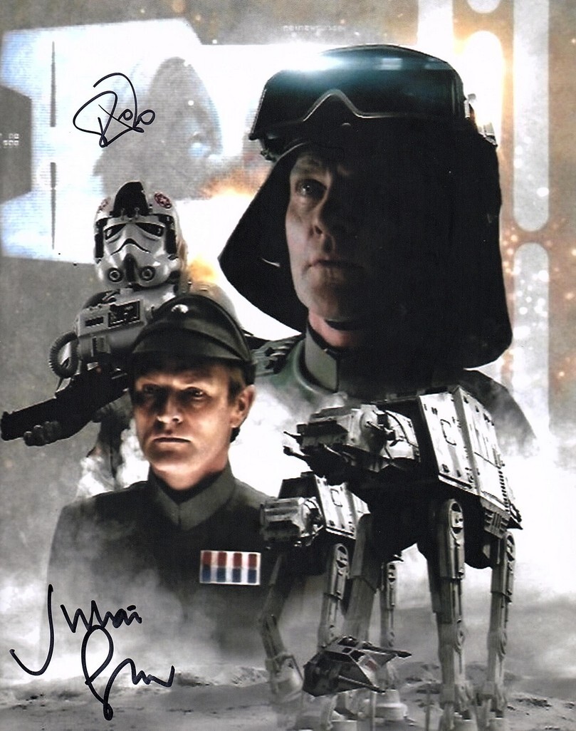 STAR WARS The Empire Strikes Back JULIAN GLOVER & PAULI JERRICHO signed photo!