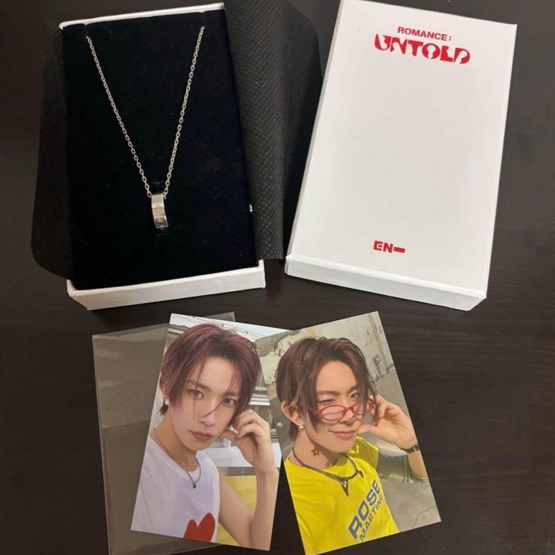 ENHYPEN HEESEUNG ROMANCE : UNTOLD RING NECKLACE PHOTOCARD SET NEW