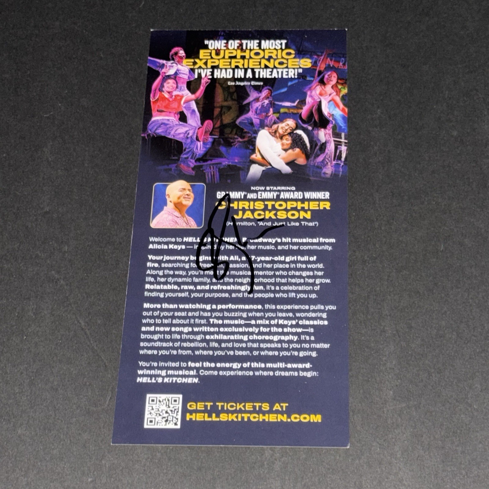Christopher Jackson Signed Hells Kitchen Broadway Flyer Ad – Hamilton A
