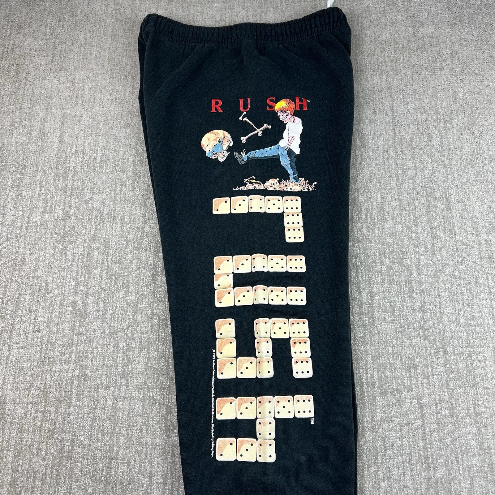 RARE Rush Band Sweatpants Men’s Medium 1992 Pushead Roll The Bones Collectors
