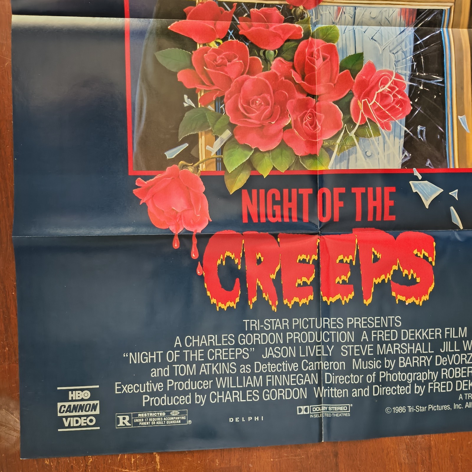Night of the Creeps Original 27×39 Video Store Poster 1986 Horror Cannon Video