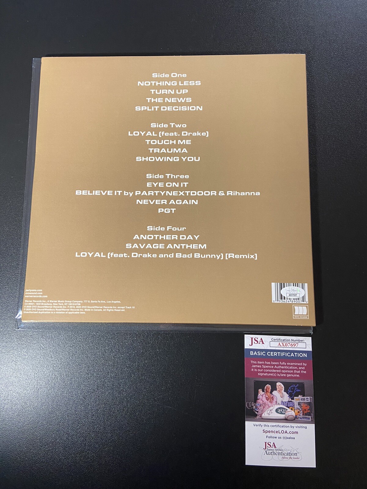 PARTYNEXTDOOR signed vinyl PARTYMOBILE Album Autograph Music Rap Rare JSA COA