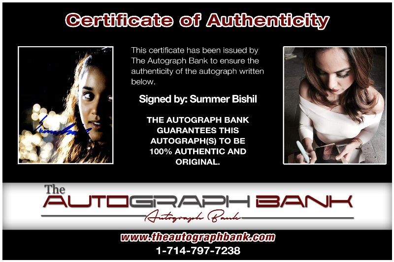 Summer Bishil authentic signed celebrity 8×10 photo W/Cert Autographed 2716a