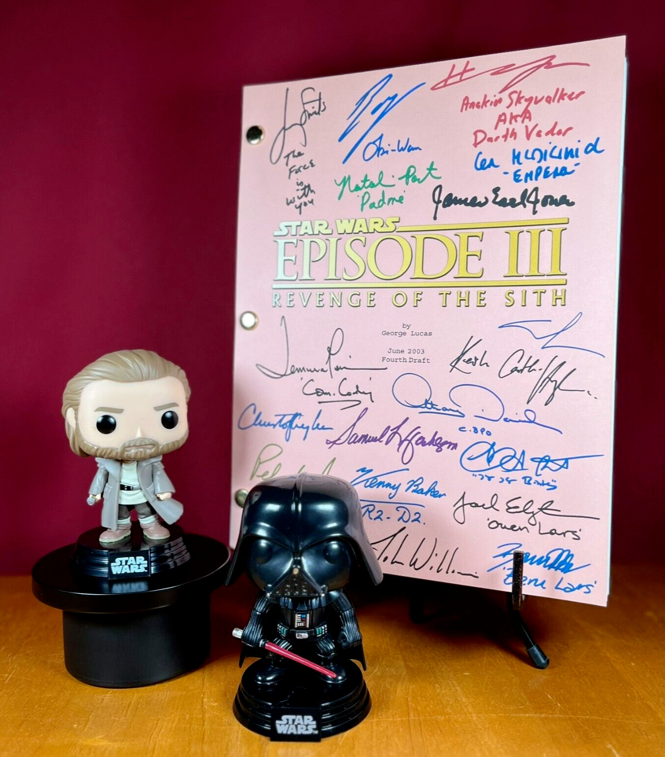 Star Wars: Revenge of the Sith Script Replica – Signed – Autograph Reprints