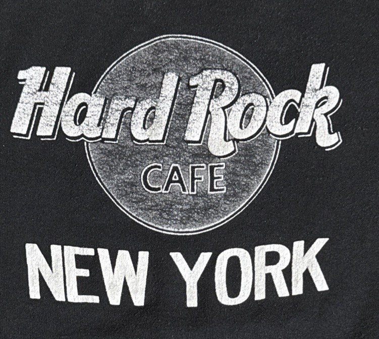 Vintage 1980’s Hard Rock Cafe New York Large Black Made In USA 80’s NY