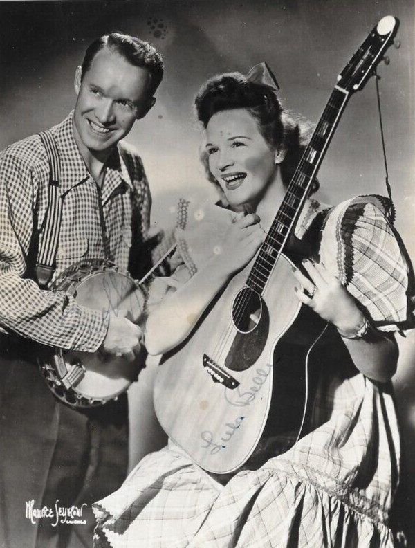 LULA BELL (1918-1993) & SCOTTY WISEMAN (1909-1981) AUTOGRAPHED PHOTO *VINTAGE*