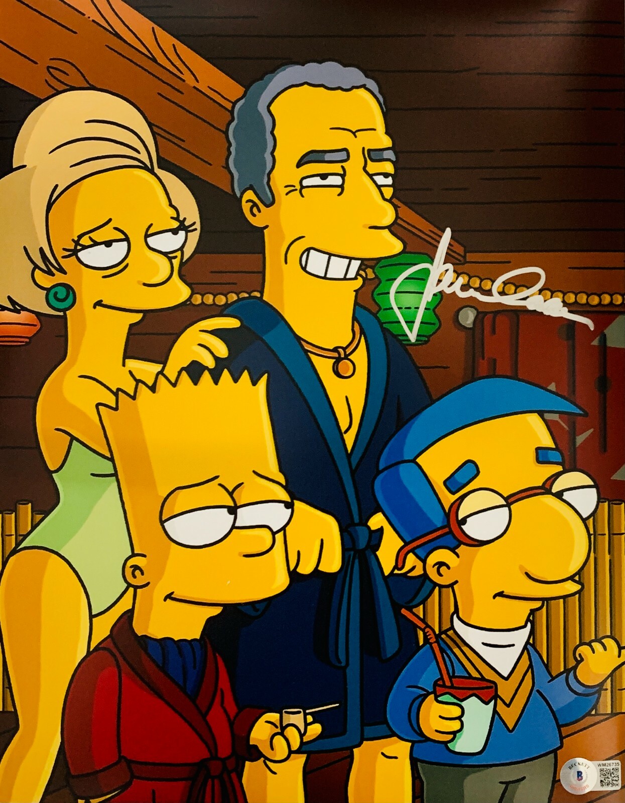 James Caan Signed 11×14 The Simpsons Photo Beckett BAS Witnessed