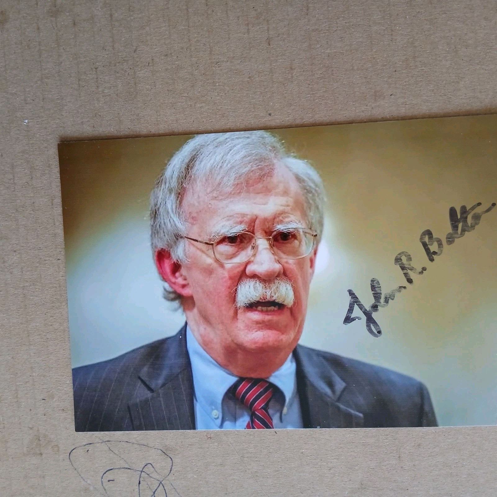 John Bolton Autographed 4×6 Photo Light Signature