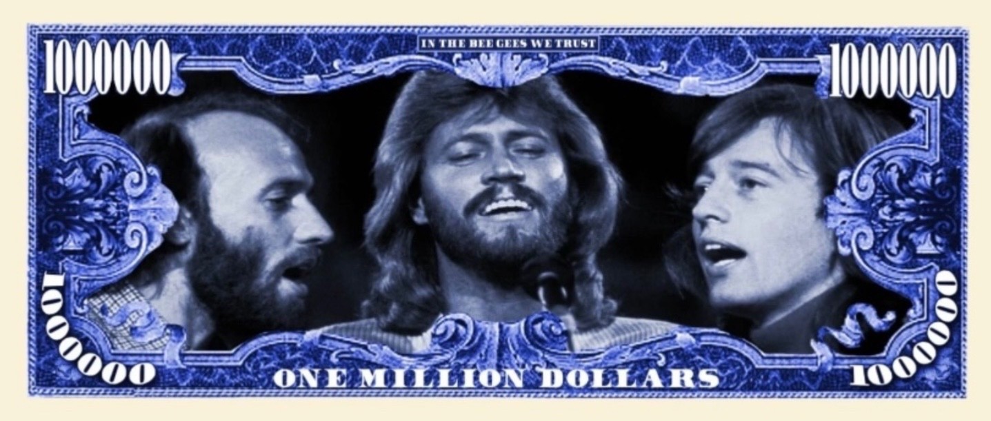 40 Pack The Bee Gees Music Money Collectible Novelty 1 Million Dollar Bills