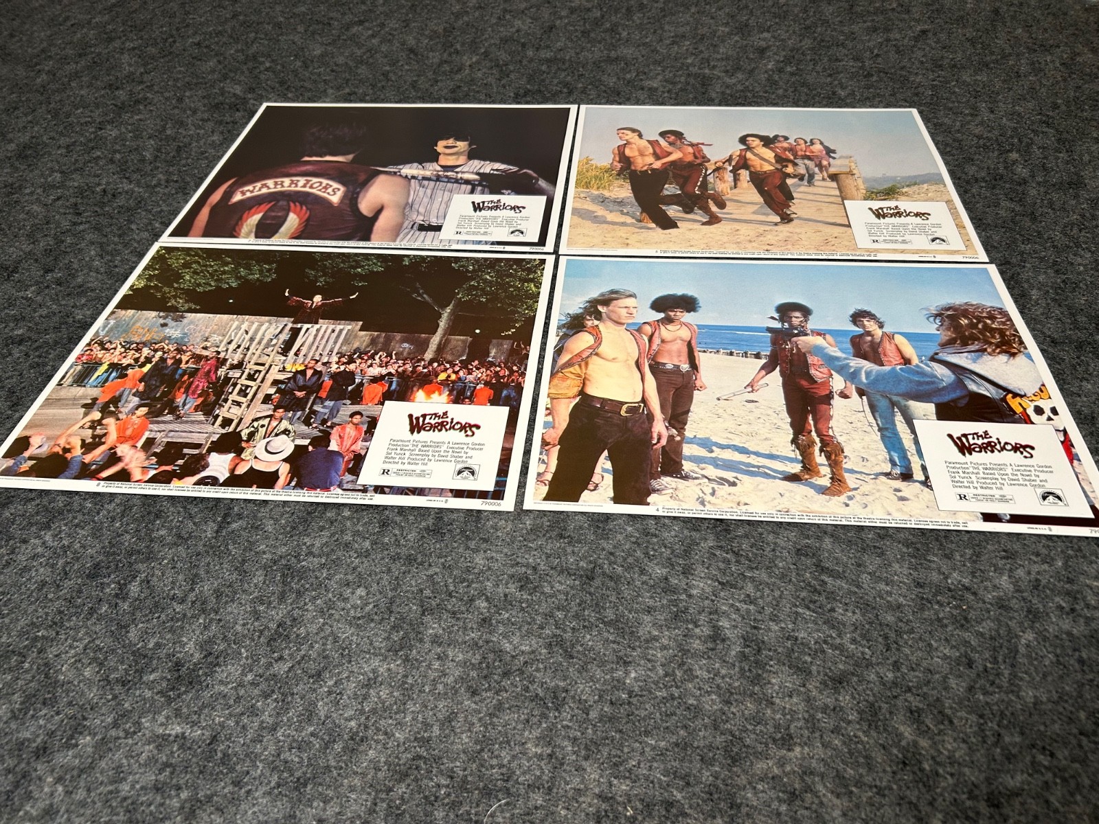 The Warriors ORIGINAL Spain ’79 4 cards LOBBY CARD SET Walter Hill Michael Beck