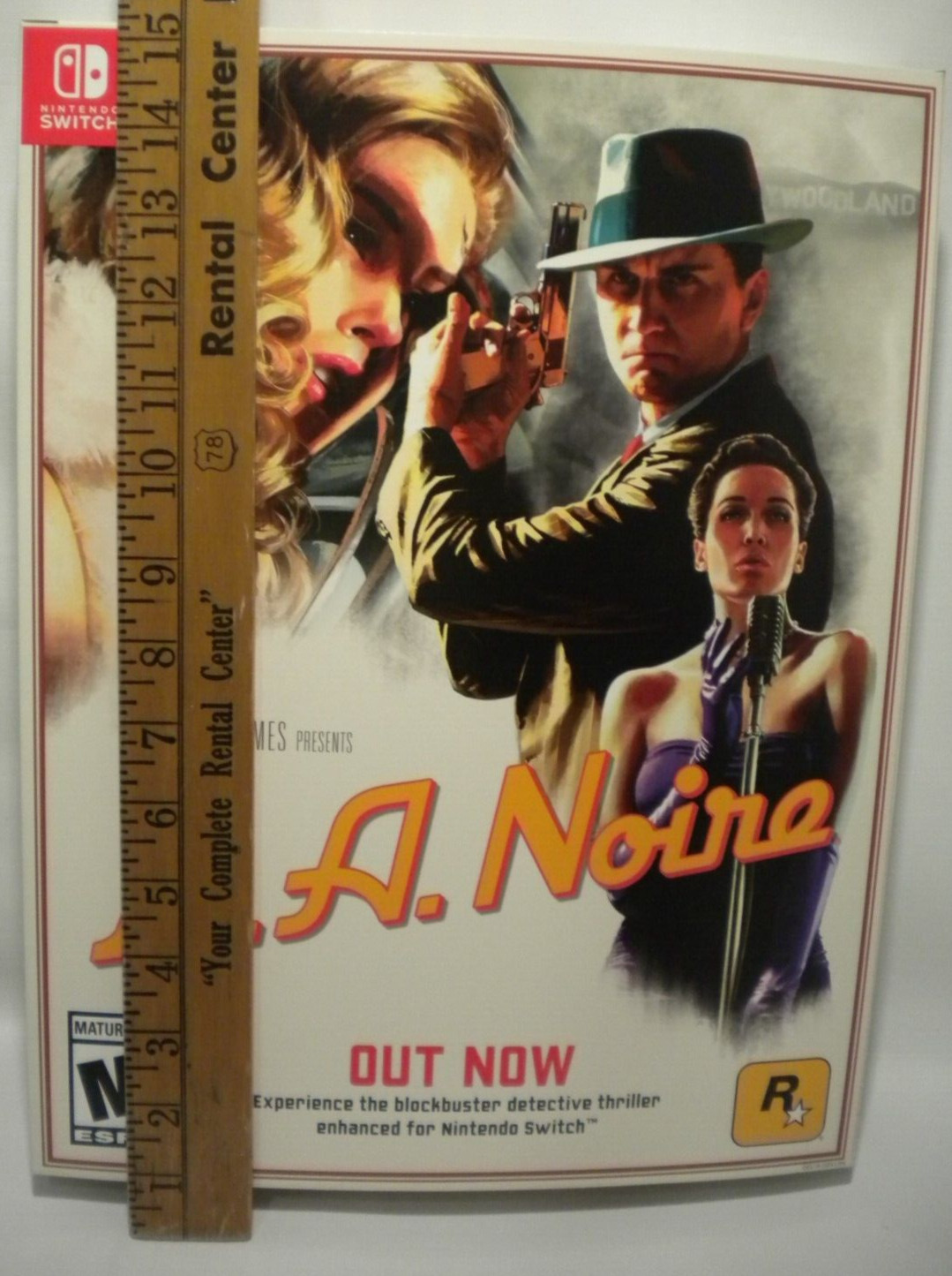 Rare L.A. Noire Nintendo Switch Game Store Large Display Box *FREE SHIPPING*