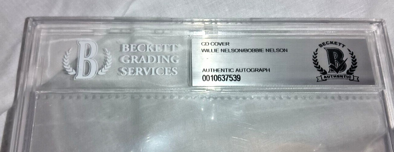 Willie Nelson/Bobbie Nelson signed Auto/Autograph cd cover BAS=BECKETT sealed