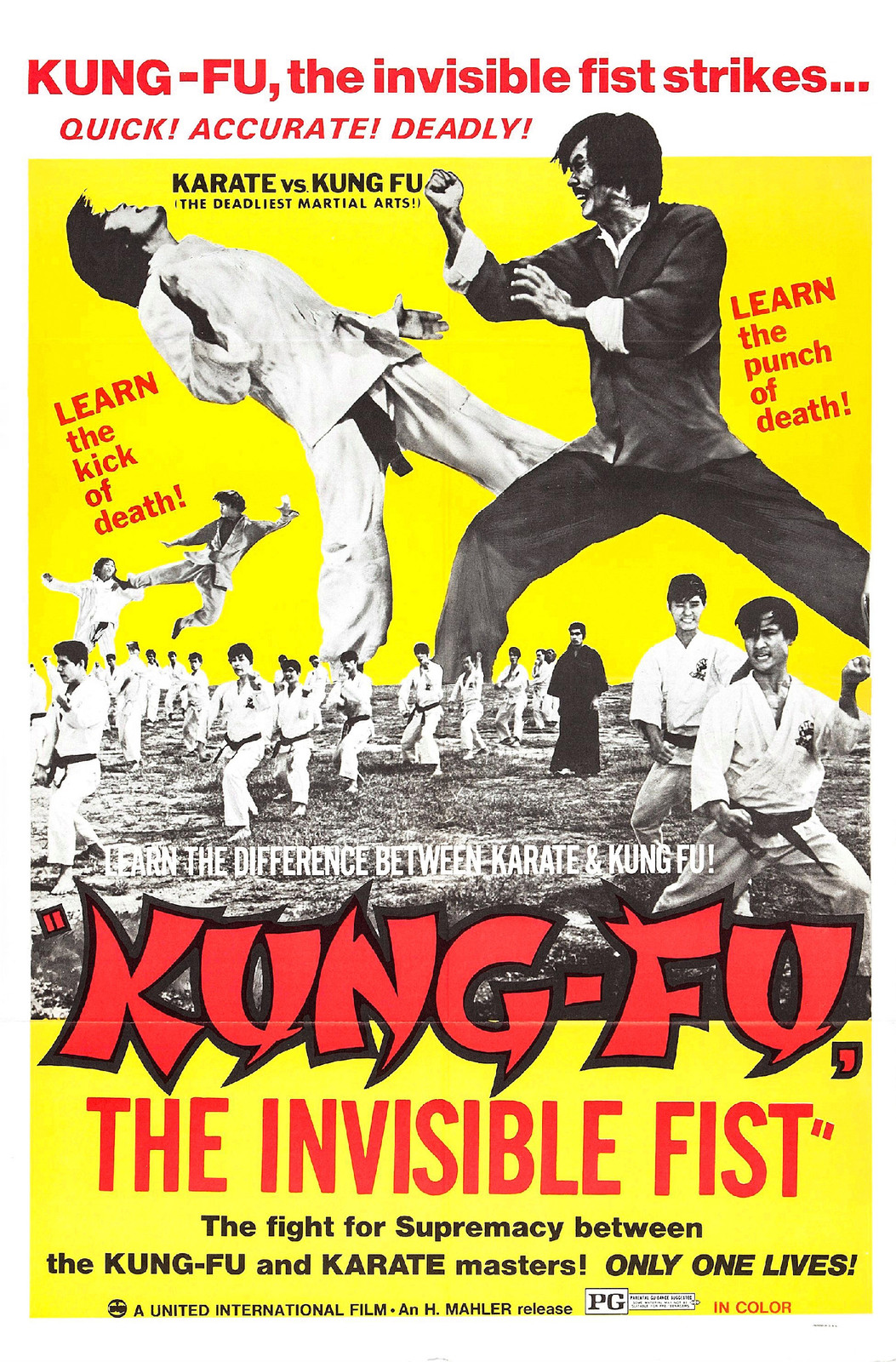THE INVISIBLE FIST Movie POSTER Kung-Fu