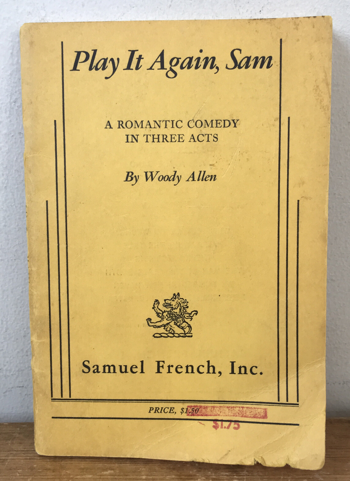 Vtg 1969 Play It Again Sam Samuel French Woody Allen Romantic Comedy Script Book