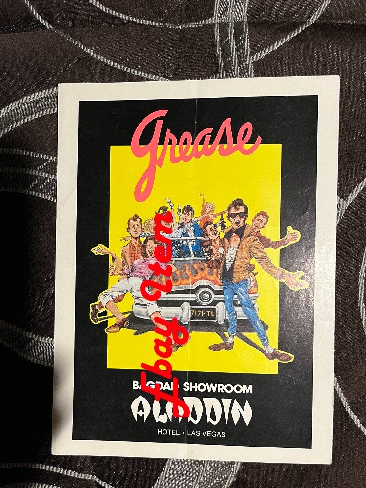 Aladdin Hotel Vintage Show Program for “Grease” Jim Jacobs & Warren Casey 1970’s