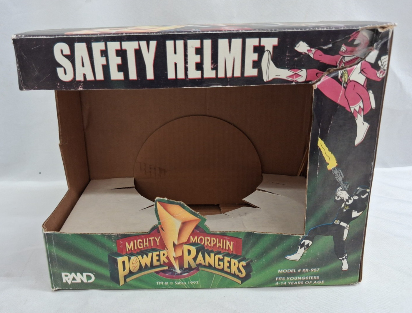 Mighty Morphin Power Rangers Bicycle Helmet Vintage 1993 Safety BOX ONLY TF