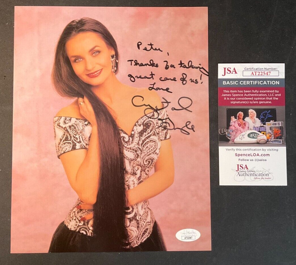 Crystal Gayle Signed 8×10 Color Photo JSA w/COA 1970s-80s Country Singer NICE!