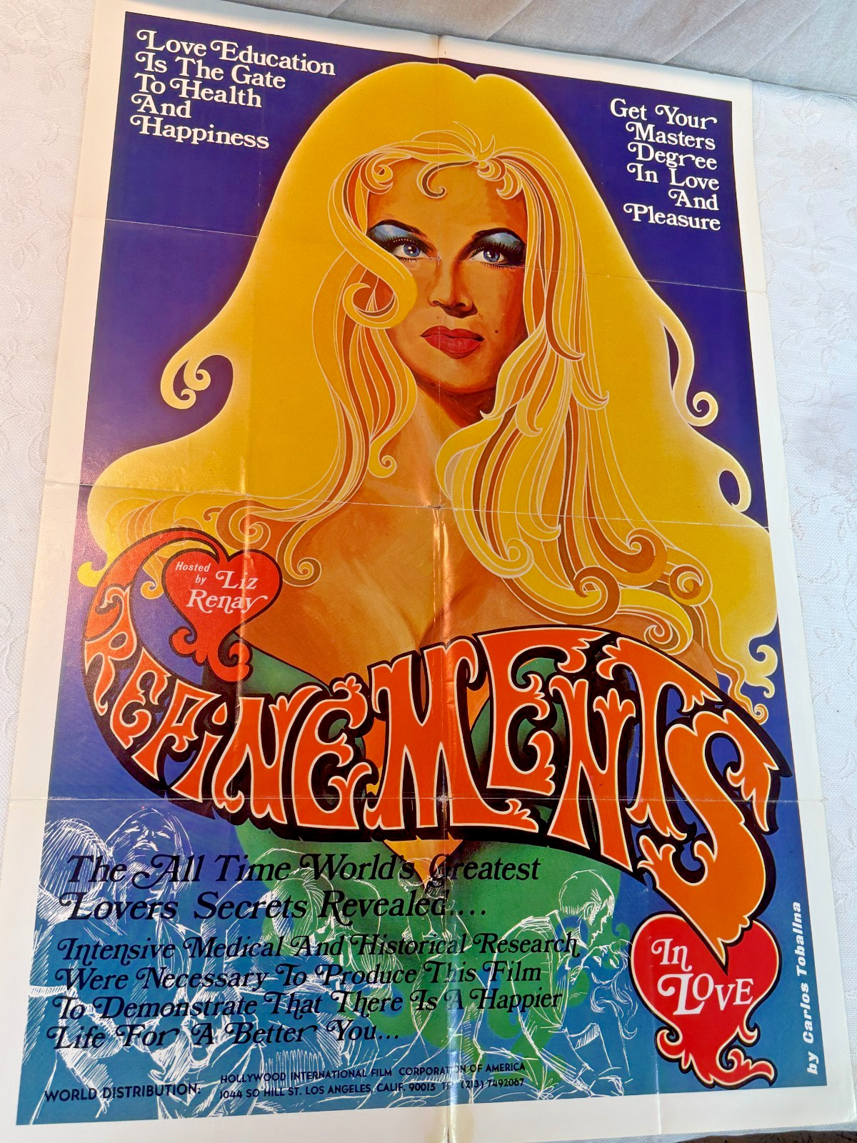 REFINEMENTS IN LOVE Original 1971 MOVIE POSTER 28″ X 42″ BEAUTIFUL GRAPHICS