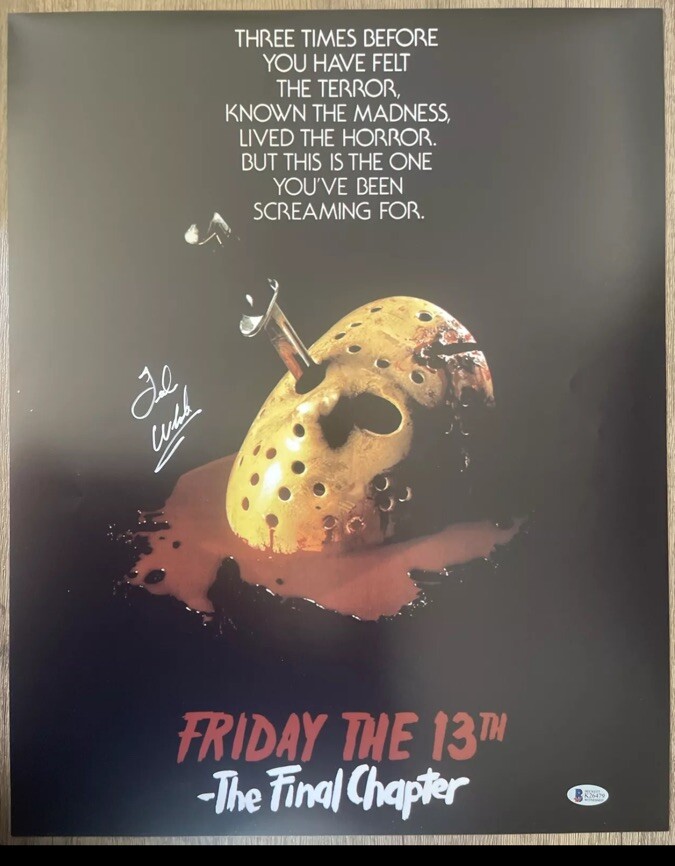 Ted White Autographed Signed 16×20 Jason Friday The 13th Final Chapter Beckett