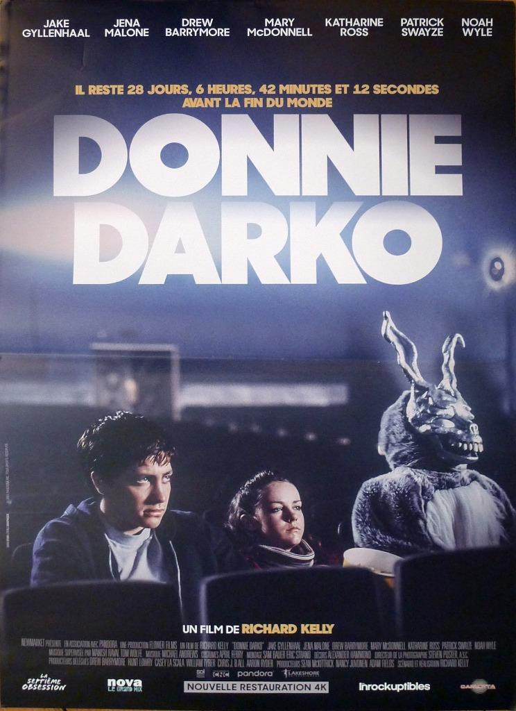 DONNIE DARKO – GYLLENHALL / BARRYMORE / SWAYZE – REISSUE FRENCH MOVIE POSTER