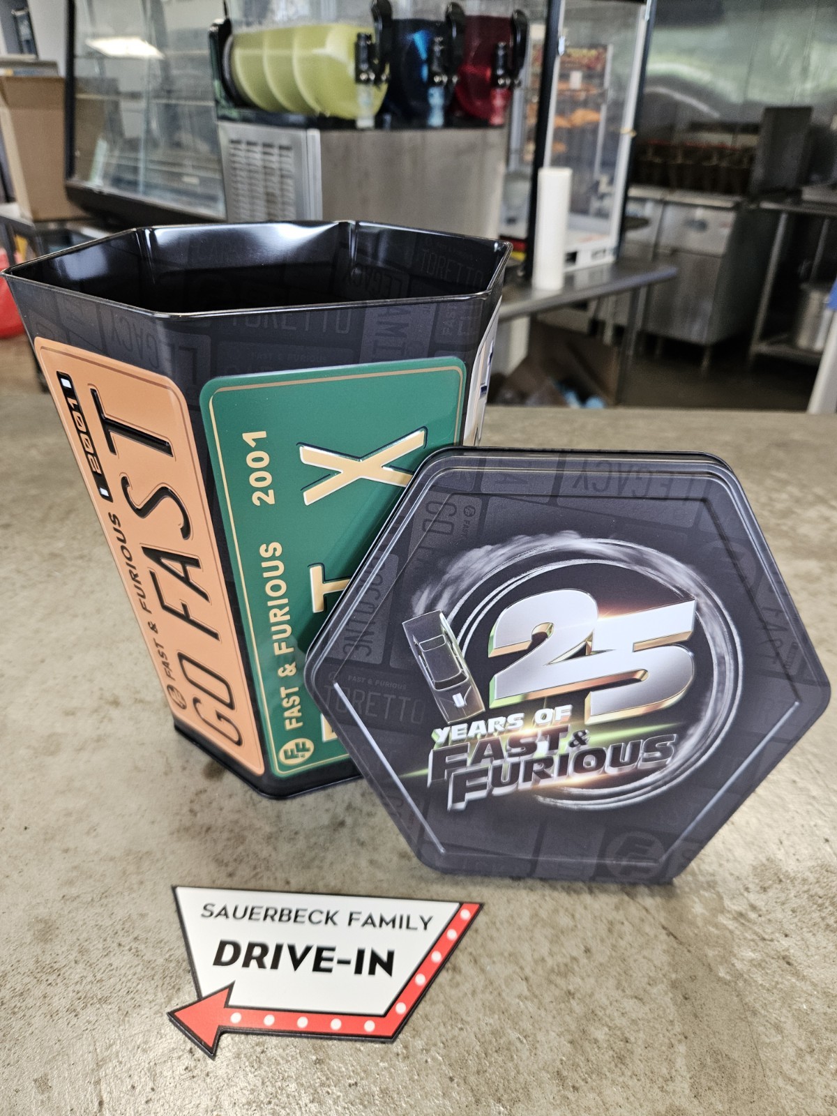 NEW! Fast And Furious 25th Anniversary Metal Popcorn Bucket Tin – IN HAND 2026