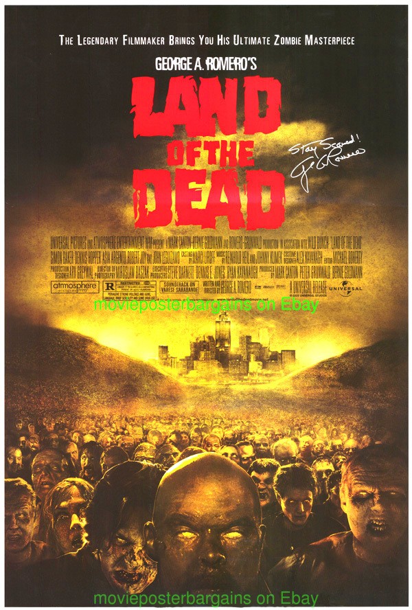 LAND OF THE DEAD MOVIE POSTER – 5 – ORIGINAL N.MINT 27×40 HORROR ONE SHEETS