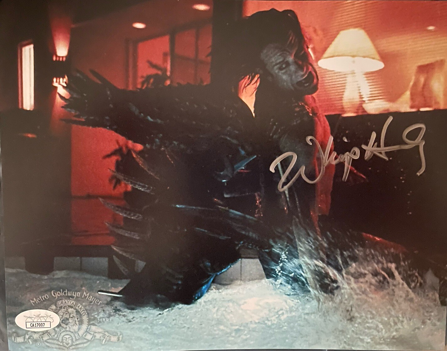“SPECIES” Whip Hubley Signed 8×10 Color Photo JSA Certified