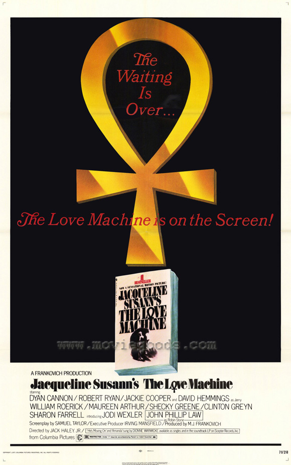 THE LOVE MACHINE Movie POSTER 27×40 John Phillip Law Dyan Cannon Robert Ryan