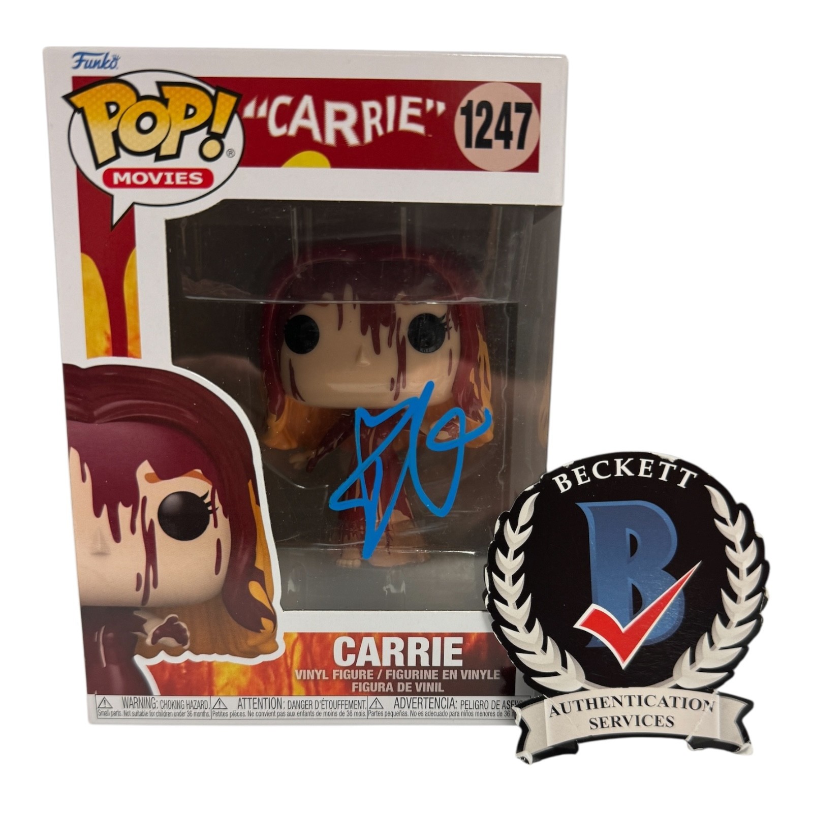 Chloe Grace Moretz Signed Autograph Carrie Funko Pop 1247 Beckett BAS