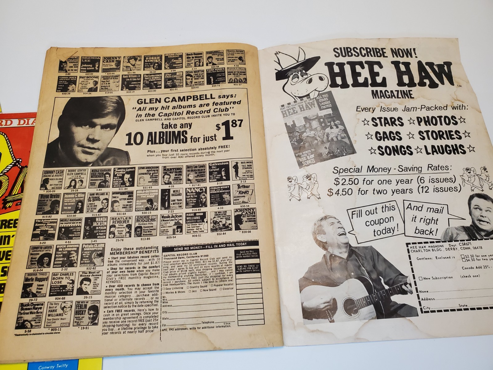 Lot of 3 Vintage 70s Country Music Magazines Hit Parade Johnny Cash Loretta Lynn