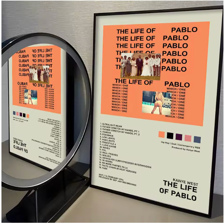 Hip Hop Kanye West Poster High Quality Print Home Decor TLOP Album 30x40cm